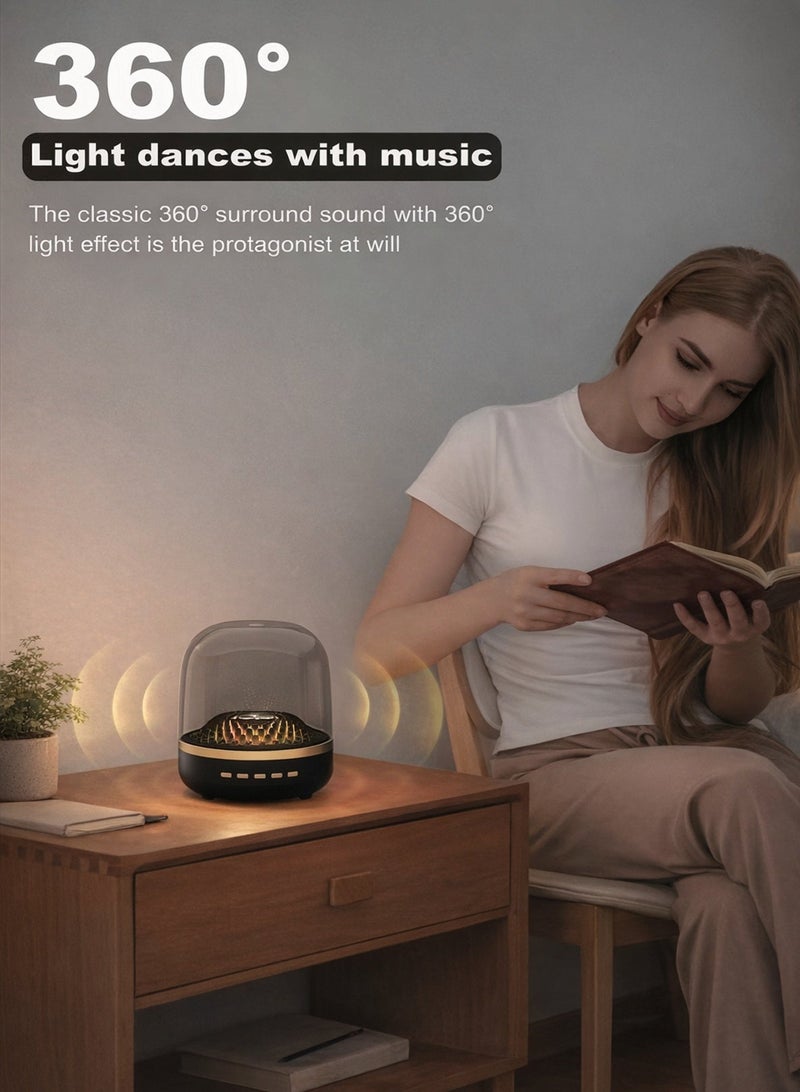 لوبيتيز لاسلكي بلوتوث ستيريو ، RGB المنزلي حجم كبير لون الزجاج مضخم الصوت المتكلم مصغرة - Image 5